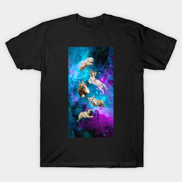 Dogs in Space!!! T-Shirt by DaniHoffmann